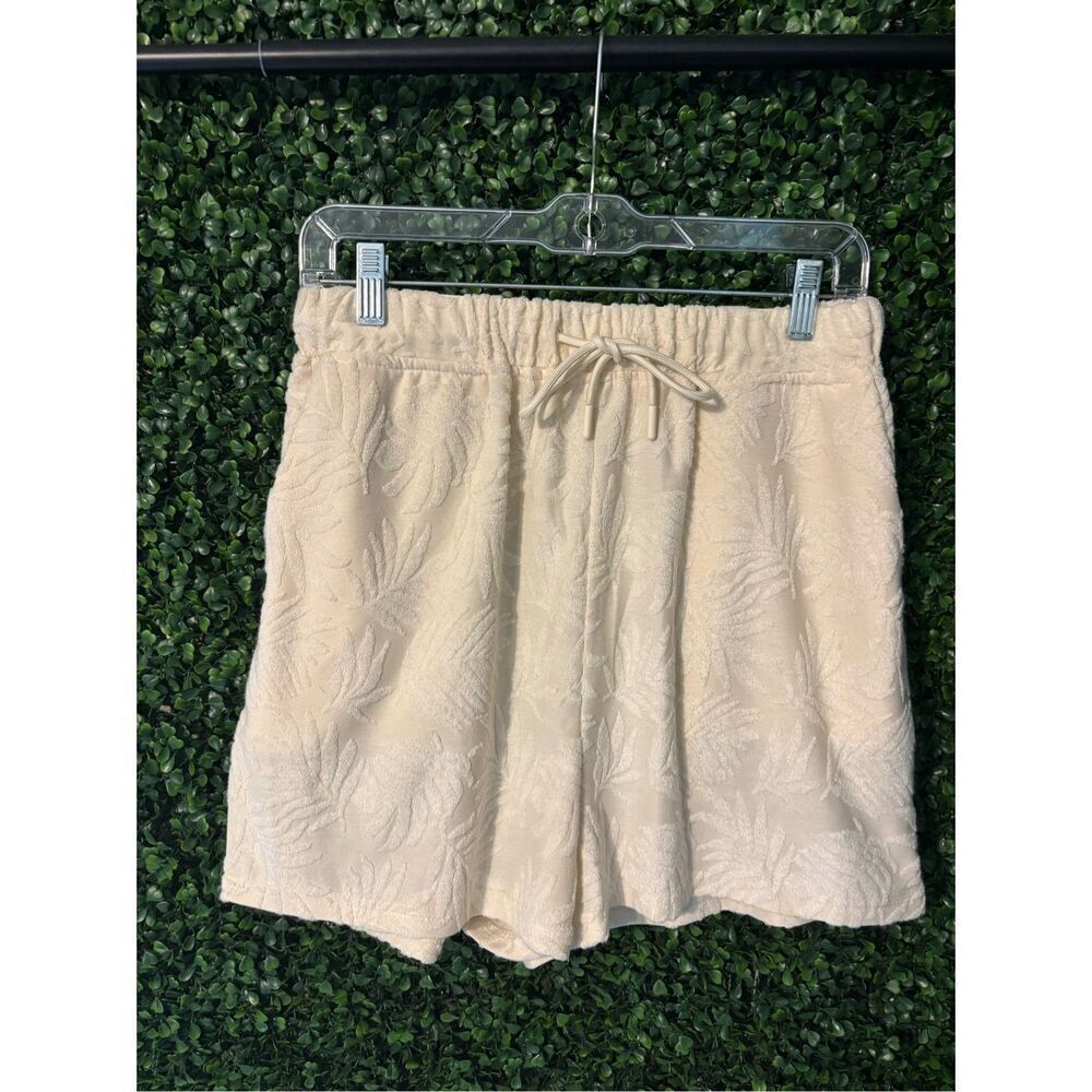 Anthropologie Avec Les Filles Textured Terry Cloth Short Cream Size Medium